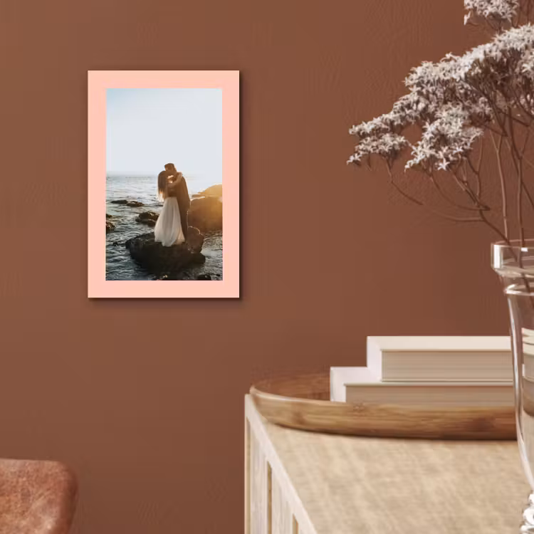 Aluminium schilderij - Foto met roze border — 5