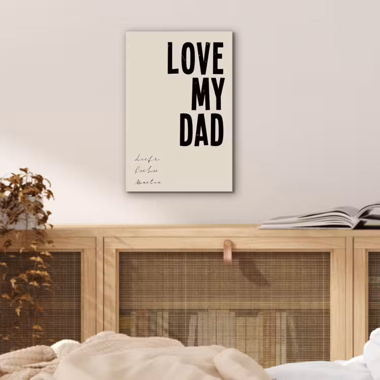 Aluminium schilderij - Love My Dad — 4
