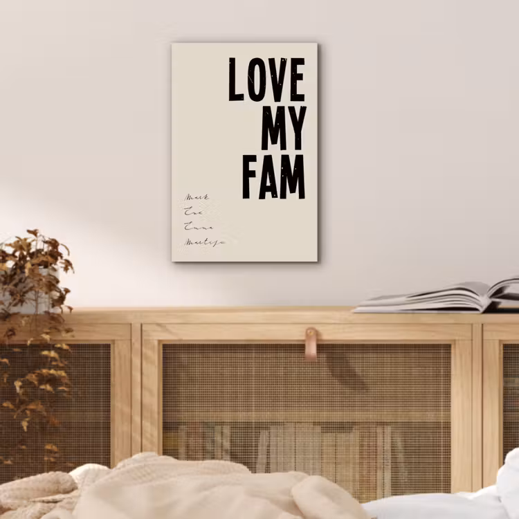 Aluminium schilderij - Love My Fam — 4