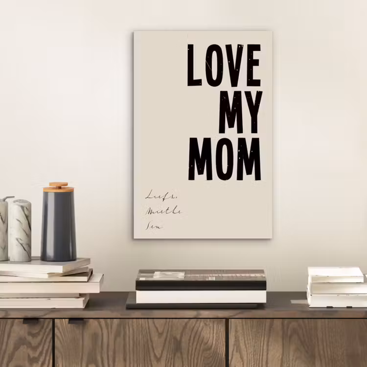 Aluminium schilderij - Love My Mom — 2