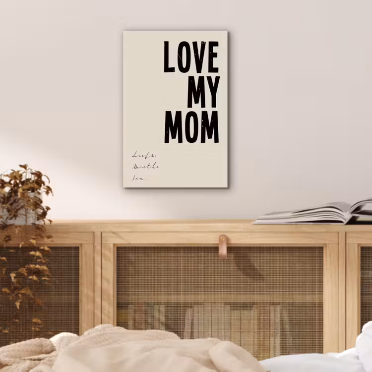Aluminium schilderij - Love My Mom — 4