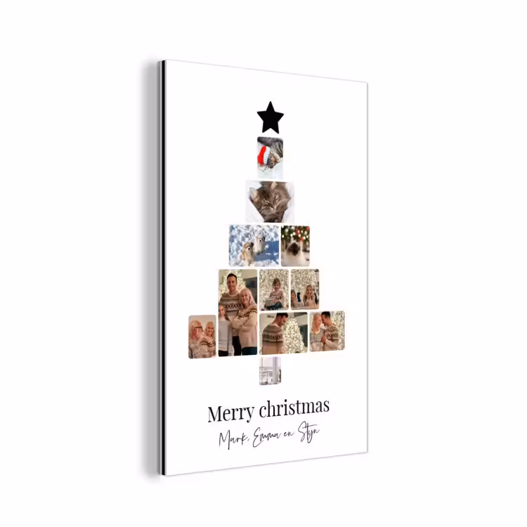 Aluminium schilderij - Merry Christmas - Collage — 1