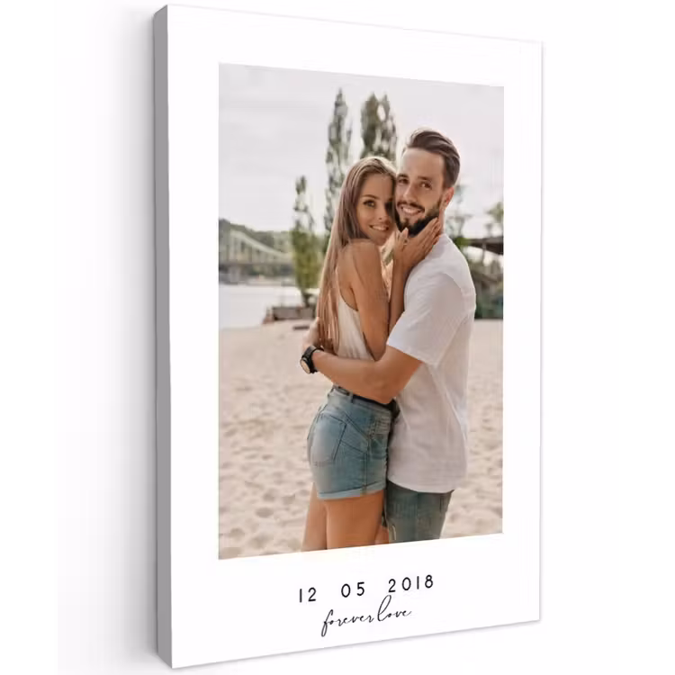 Gepersonaliseerd buiten canvas - Forever Love - Witte Border — 1