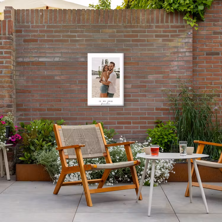 Gepersonaliseerd buiten canvas - Forever Love - Witte Border — 2
