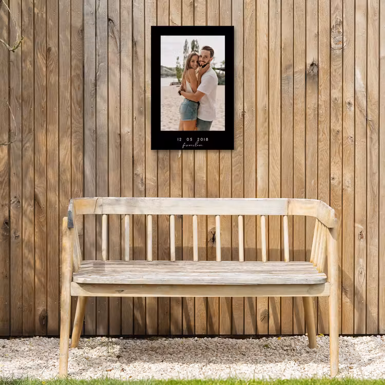 Gepersonaliseerd buiten canvas - Forever Love - Zwarte Border — 3