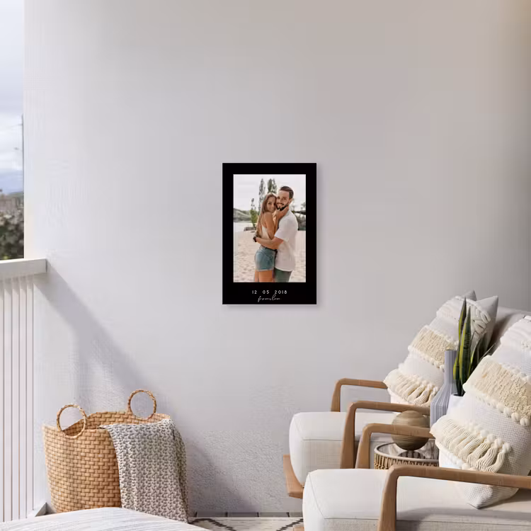 Gepersonaliseerd buiten canvas - Forever Love - Zwarte Border — 4