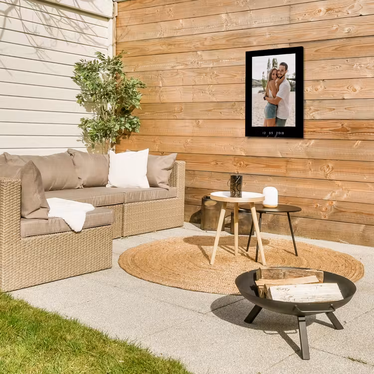 Gepersonaliseerd buiten canvas - Forever Love - Zwarte Border — 5