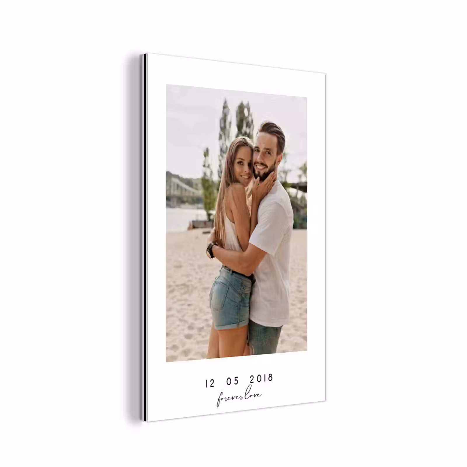 Aluminium schilderij - Forever Love - Witte Border — 1