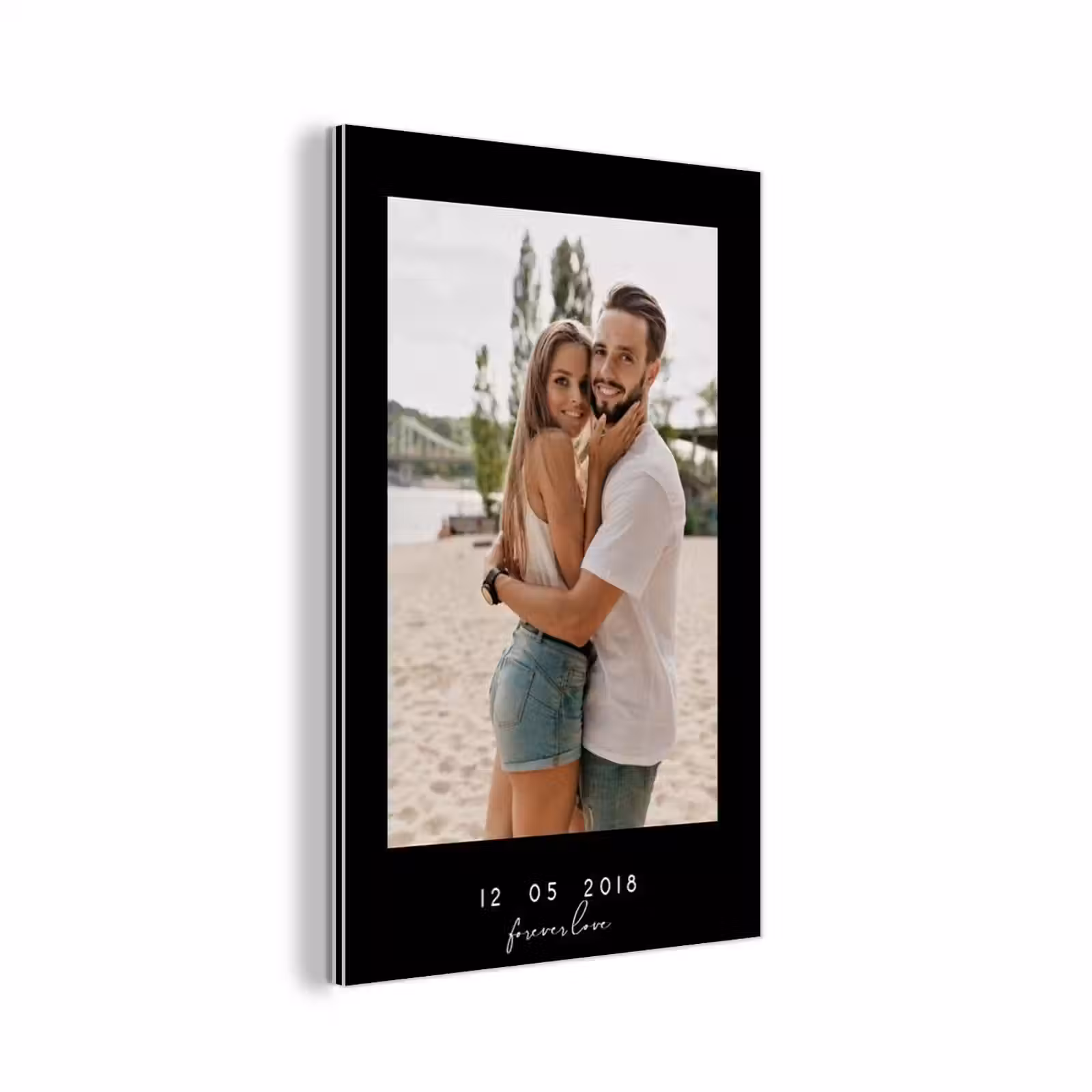 Aluminium schilderij - Forever Love - Zwarte Border — 1