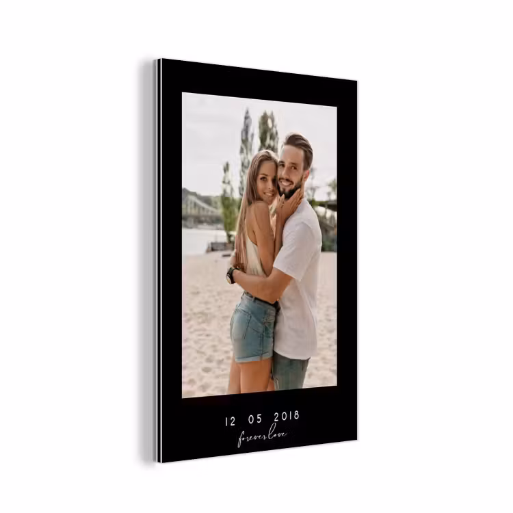 Aluminium schilderij - Forever Love - Zwarte Border — 1