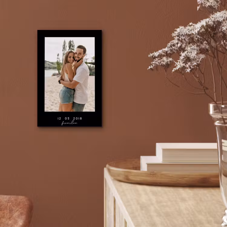 Aluminium schilderij - Forever Love - Zwarte Border — 5