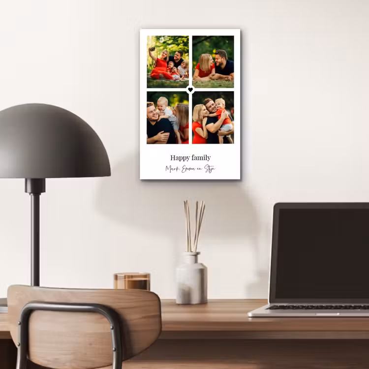 Aluminium schilderij - Happy Family - Collage - 4 Foto's — 6