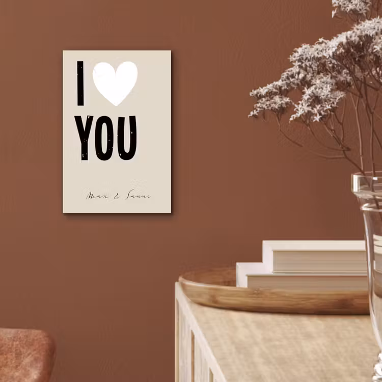 Aluminium schilderij - I Love You — 5