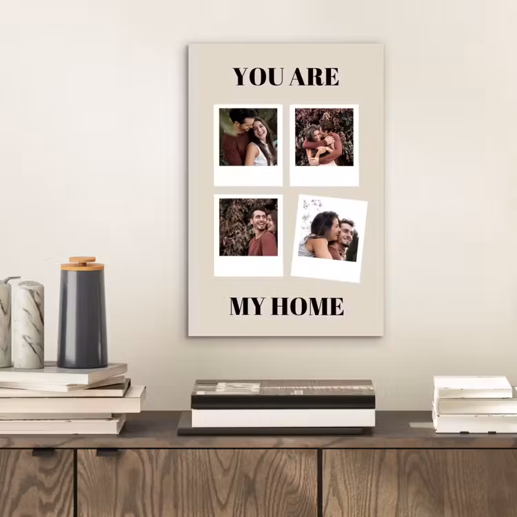 Aluminium schilderij - You Are My Home - Collage — 2