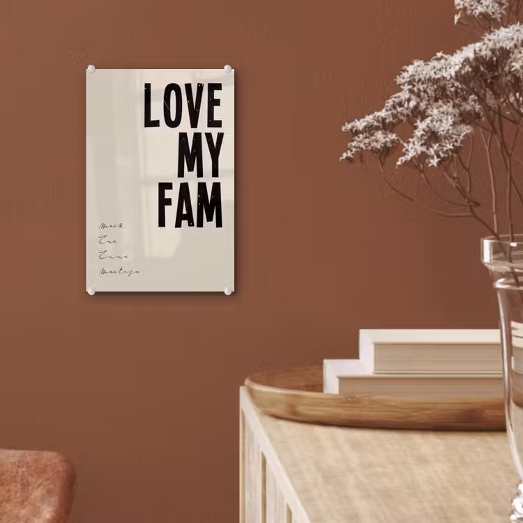 Gepersonaliseerd glas schilderij - Love My Fam — 6