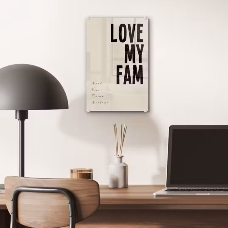 Gepersonaliseerd glas schilderij - Love My Fam — 7