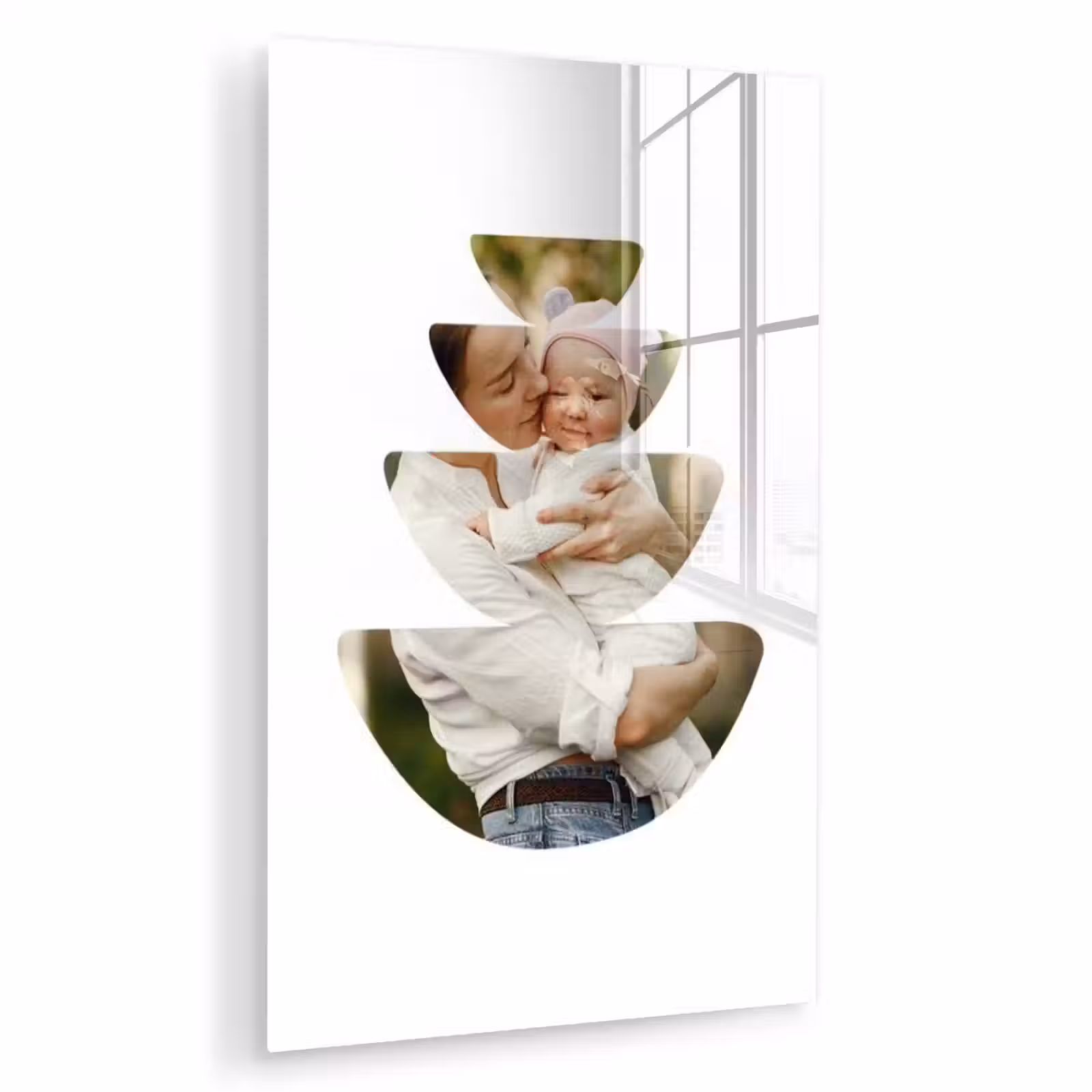 Gepersonaliseerd glas schilderij - Foto in abstracte ronde vormen — 1