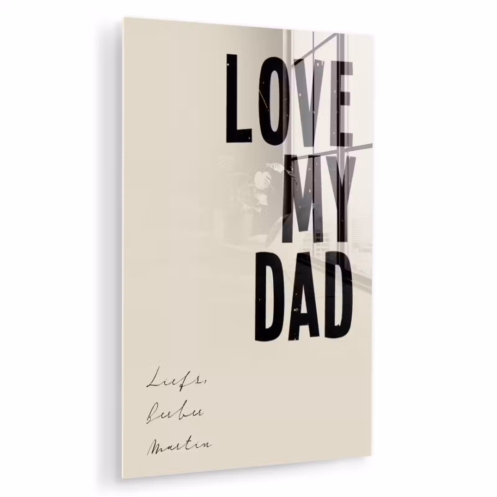 Gepersonaliseerd glas schilderij - Love My Dad — 1