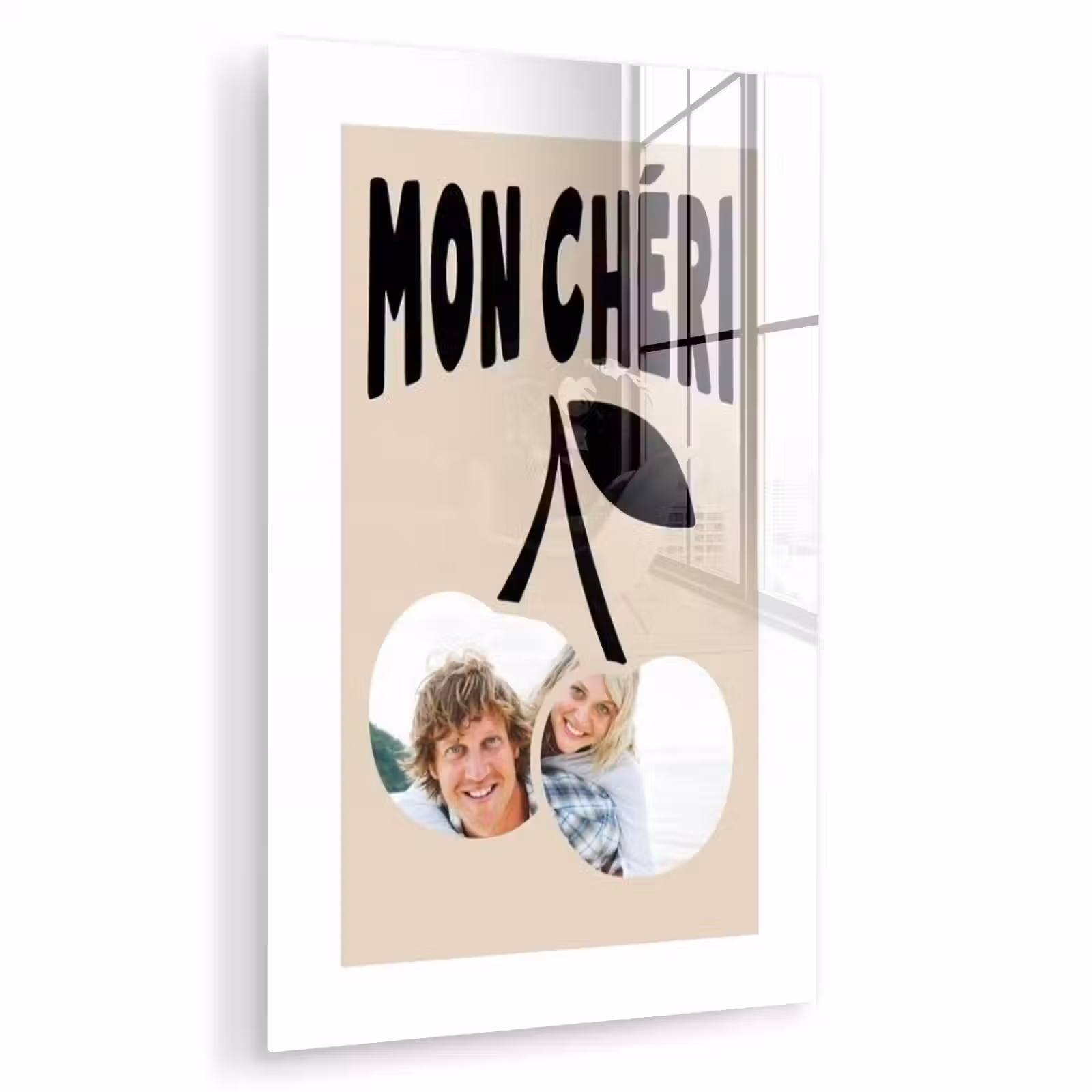 Gepersonaliseerd glas schilderij - Mon Chéri — 1