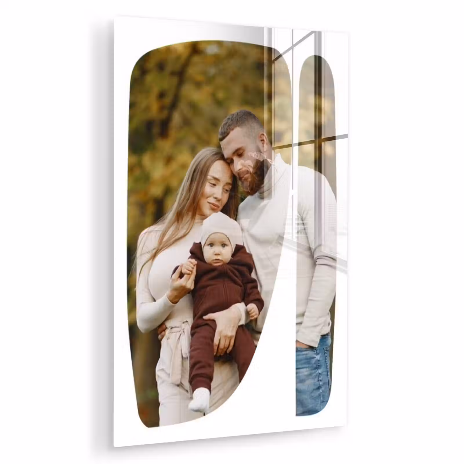 Gepersonaliseerd glas schilderij - Twee Vlakken - Organische Vormen — 1