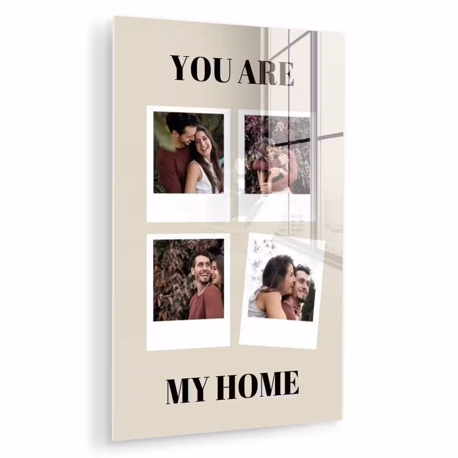 Gepersonaliseerd glas schilderij - You Are My Home - Collage — 1