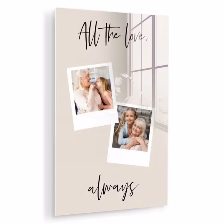 Gepersonaliseerd glas schilderij - All The Love, Always — 1