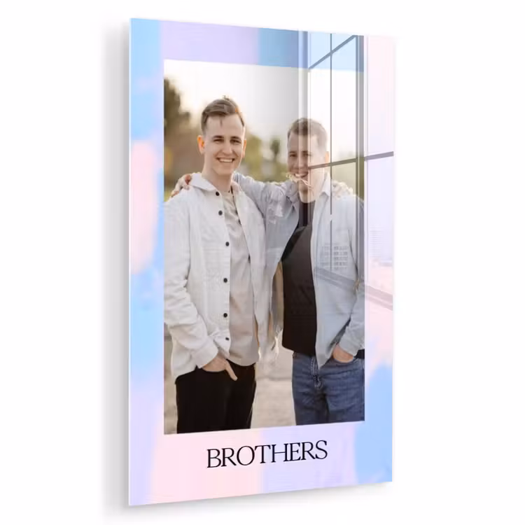 Gepersonaliseerd glas schilderij - Brothers — 1