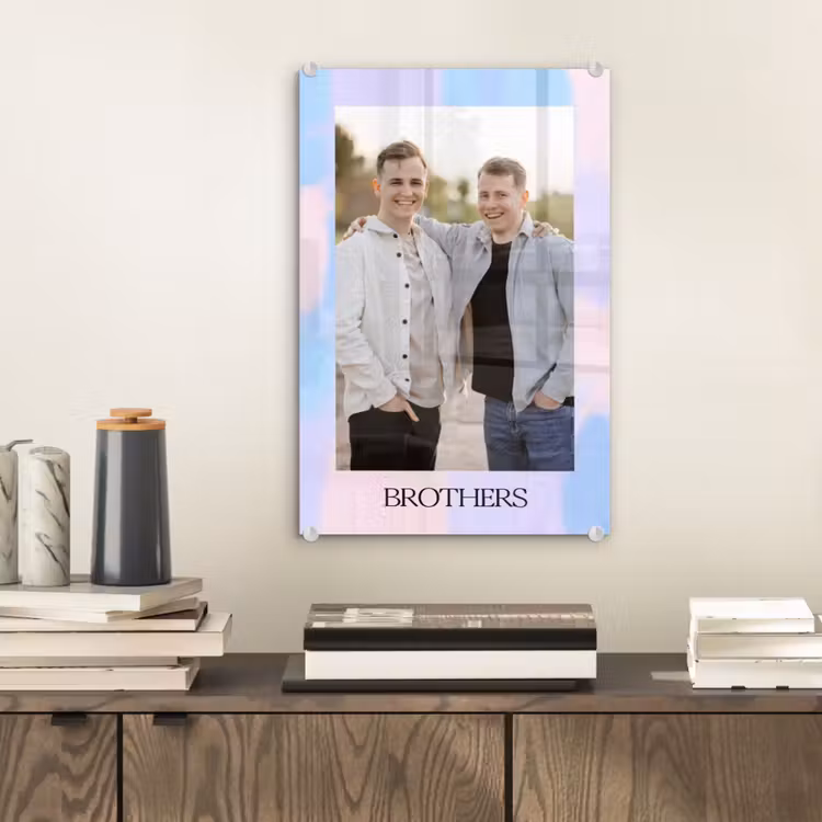 Gepersonaliseerd glas schilderij - Brothers — 2