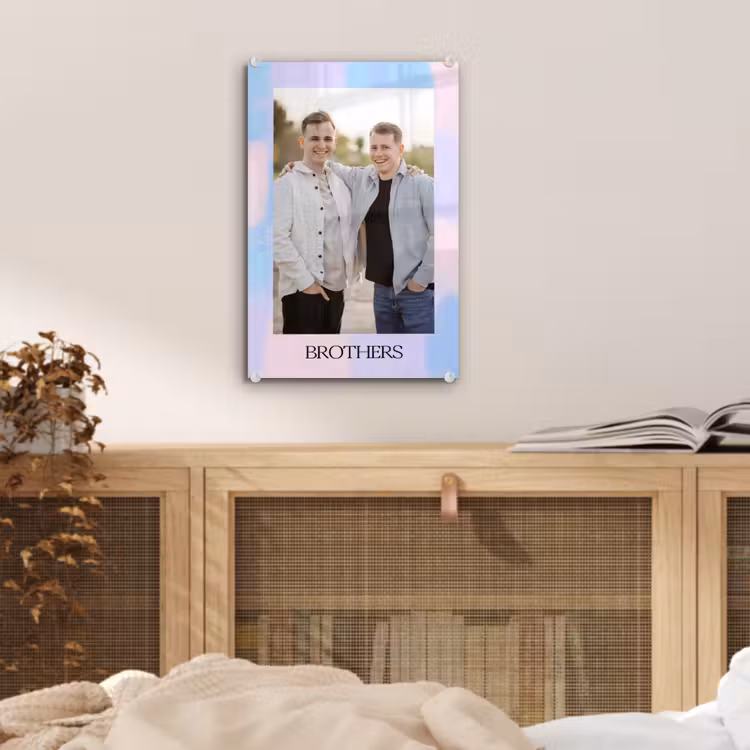 Gepersonaliseerd glas schilderij - Brothers — 5