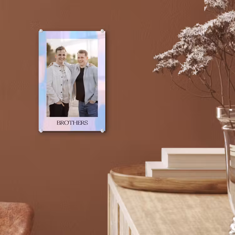 Gepersonaliseerd glas schilderij - Brothers — 6