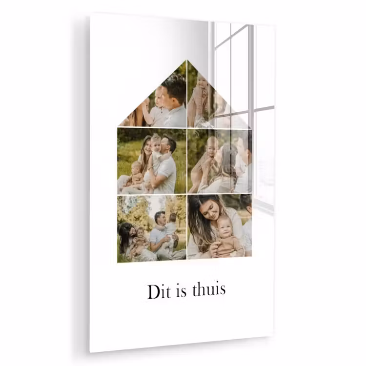 Gepersonaliseerd glas schilderij - Dit Is Thuis - Collage — 1