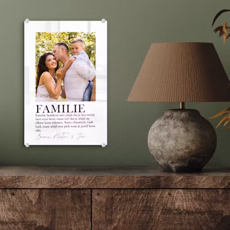 Gepersonaliseerd glas schilderij - Familie Betekenis - Collage — 4
