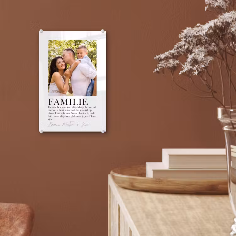 Gepersonaliseerd glas schilderij - Familie Betekenis - Collage — 6