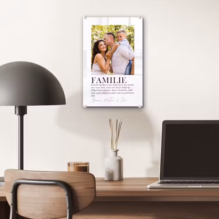 Gepersonaliseerd glas schilderij - Familie Betekenis - Collage — 7