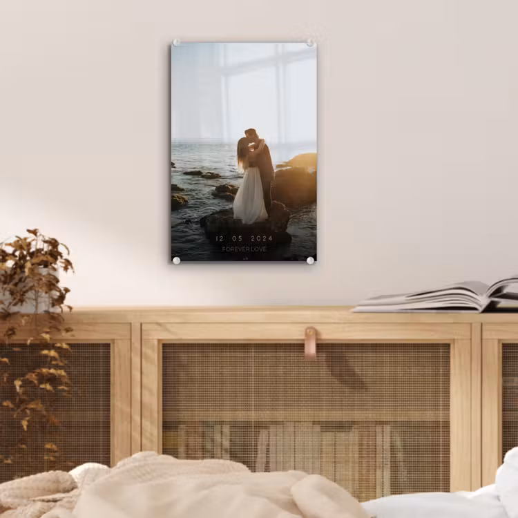 Gepersonaliseerd glas schilderij - Forever Love - Datum - Jubileum — 5