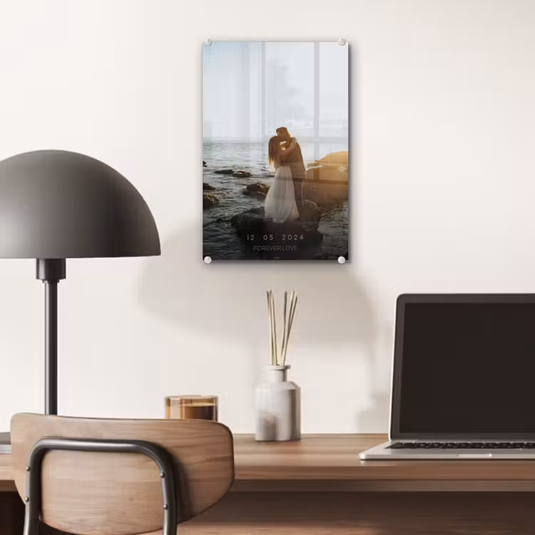 Gepersonaliseerd glas schilderij - Forever Love - Datum - Jubileum — 7