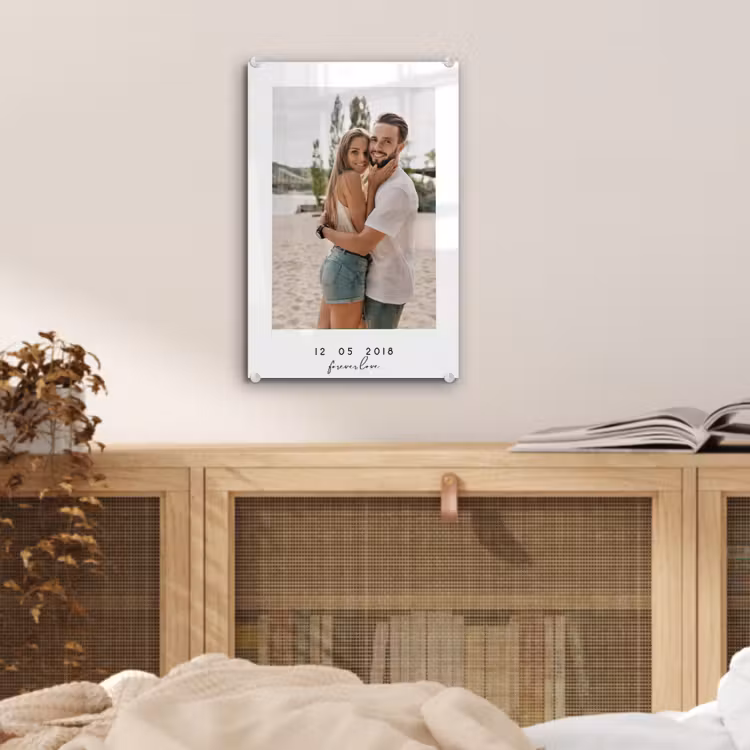Gepersonaliseerd glas schilderij - Forever Love - Witte Border — 5