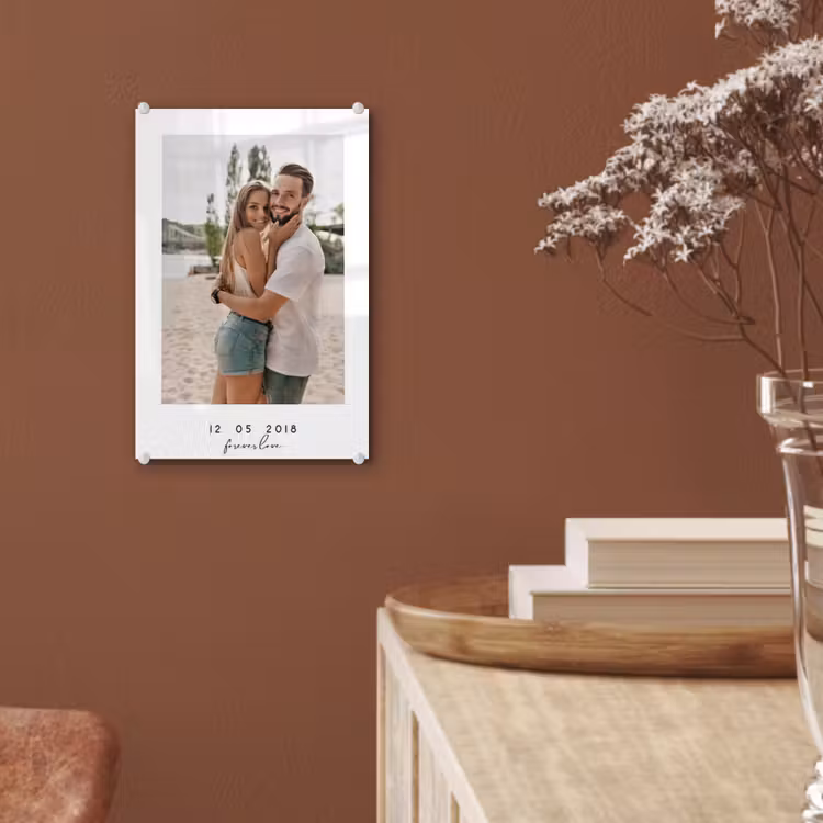 Gepersonaliseerd glas schilderij - Forever Love - Witte Border — 6