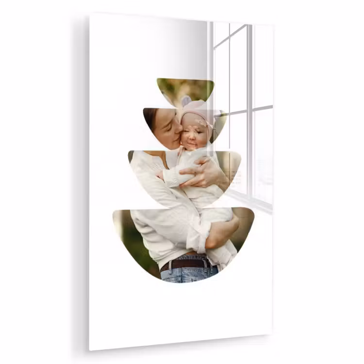 Gepersonaliseerd glas schilderij - Foto in abstracte ronde vormen — 1