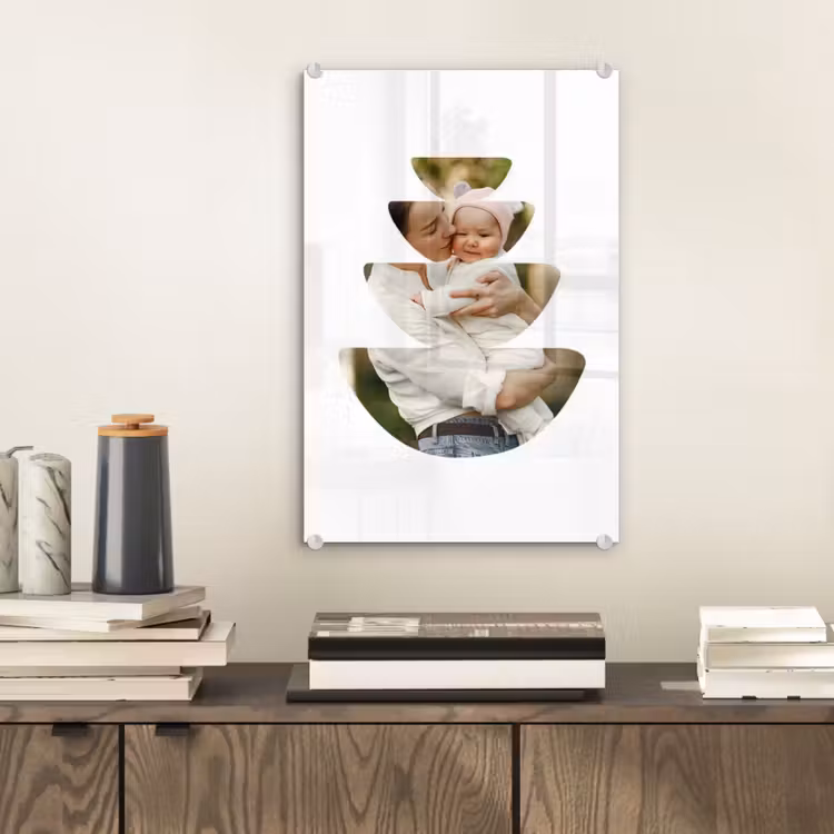Gepersonaliseerd glas schilderij - Foto in abstracte ronde vormen — 2