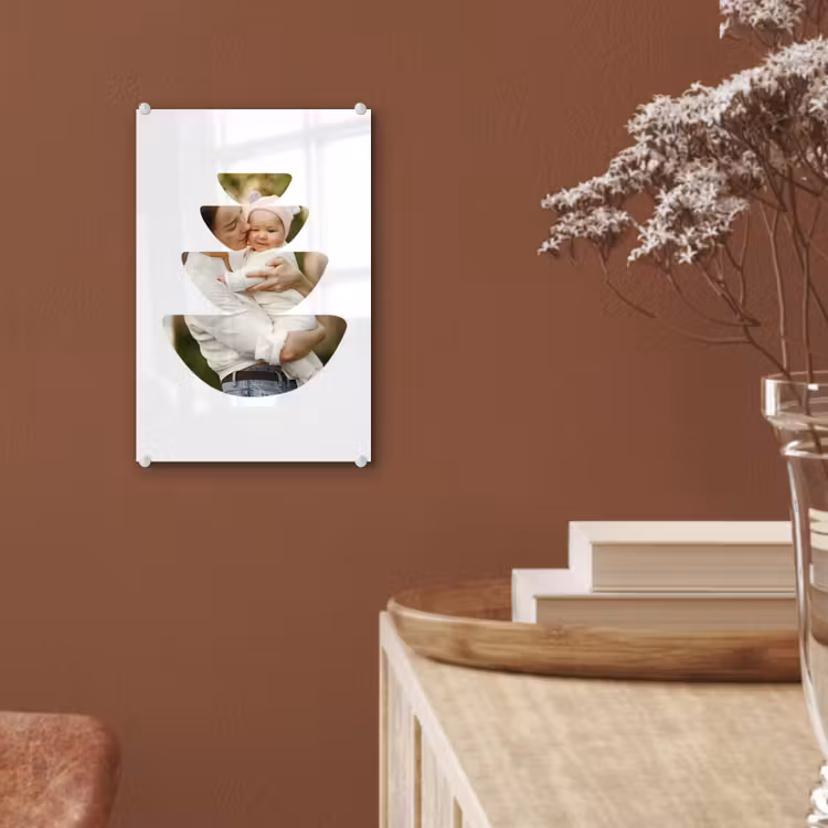 Gepersonaliseerd glas schilderij - Foto in abstracte ronde vormen — 6