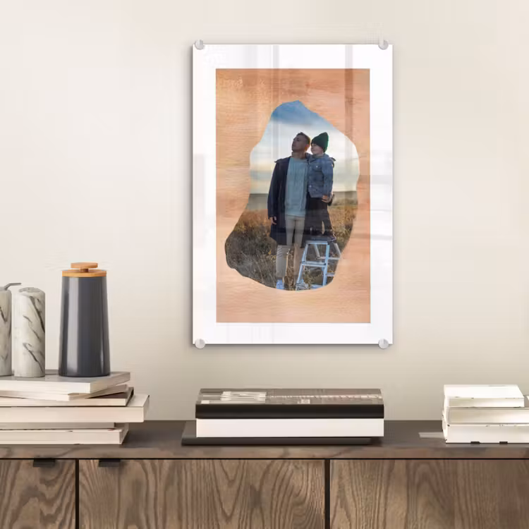 Gepersonaliseerd glas schilderij - Hout - Organische Vorm — 2