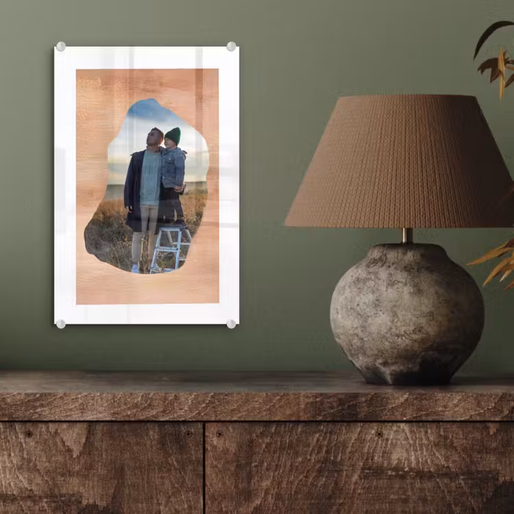 Gepersonaliseerd glas schilderij - Hout - Organische Vorm — 4