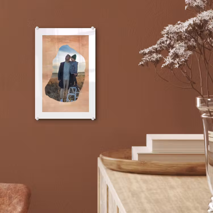 Gepersonaliseerd glas schilderij - Hout - Organische Vorm — 6