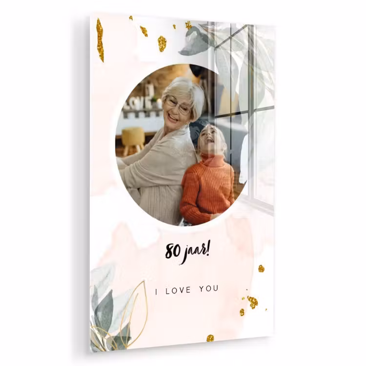 Gepersonaliseerd glas schilderij - Jubileum - Verjaardag — 1