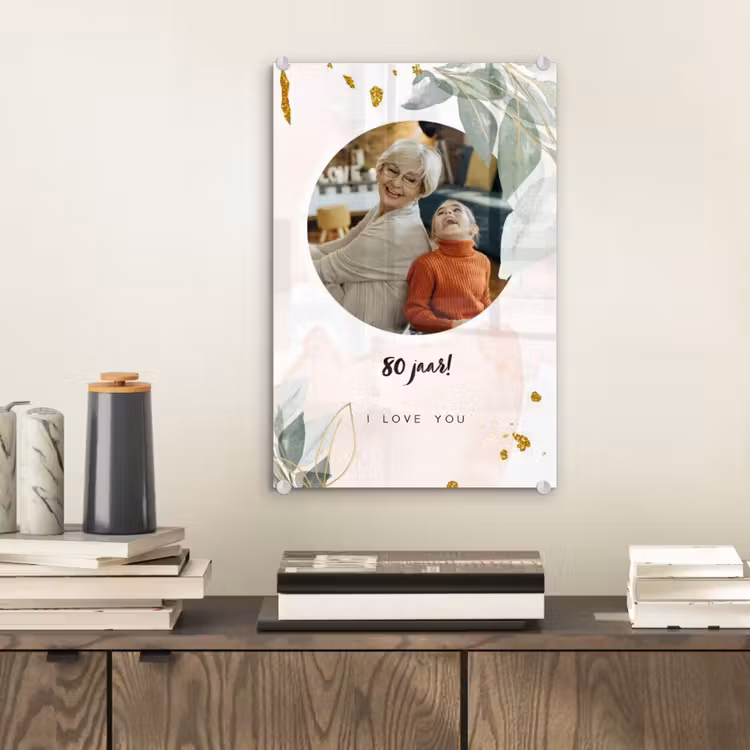 Gepersonaliseerd glas schilderij - Jubileum - Verjaardag — 2