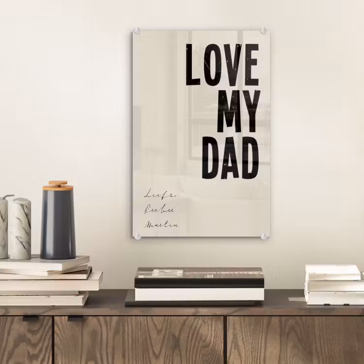 Gepersonaliseerd glas schilderij - Love My Dad — 2