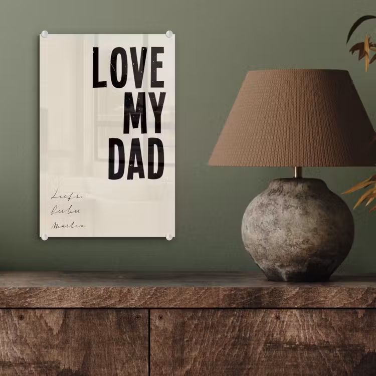 Gepersonaliseerd glas schilderij - Love My Dad — 4