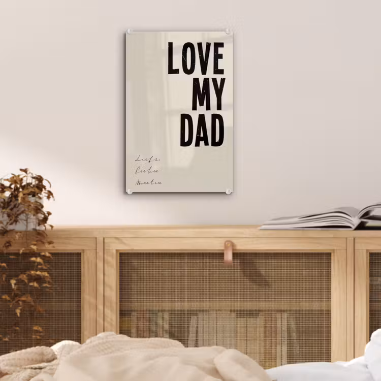 Gepersonaliseerd glas schilderij - Love My Dad — 5