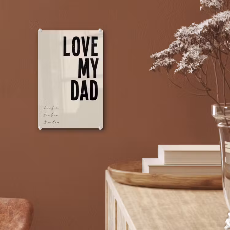 Gepersonaliseerd glas schilderij - Love My Dad — 6